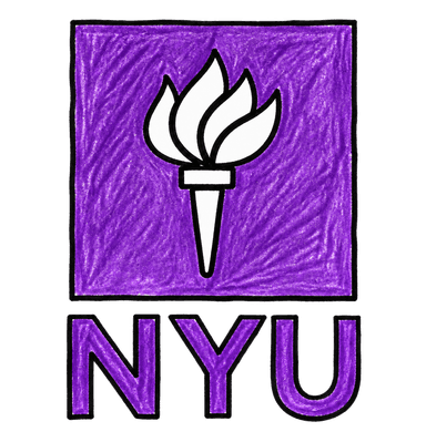 Hand-drawn NYU torch logo
